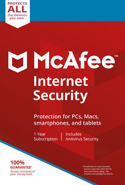 mcafee interne 1 user 1 year main image REVISE