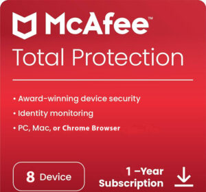 mcafee 8 device 1 year