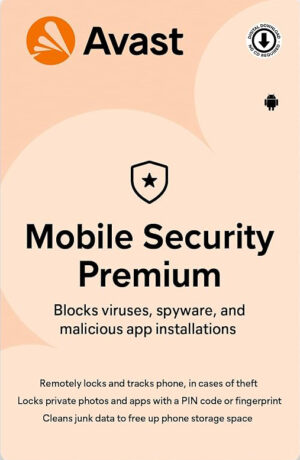 Avast Mobile Security 1 Device 3 Years Android (Email Delivery) (Global Code) - Image 1